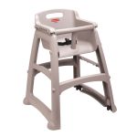 Rubbermaid® Sturdy Chair Youth Seat without Wheels, Ready To Assemble, Platinum
